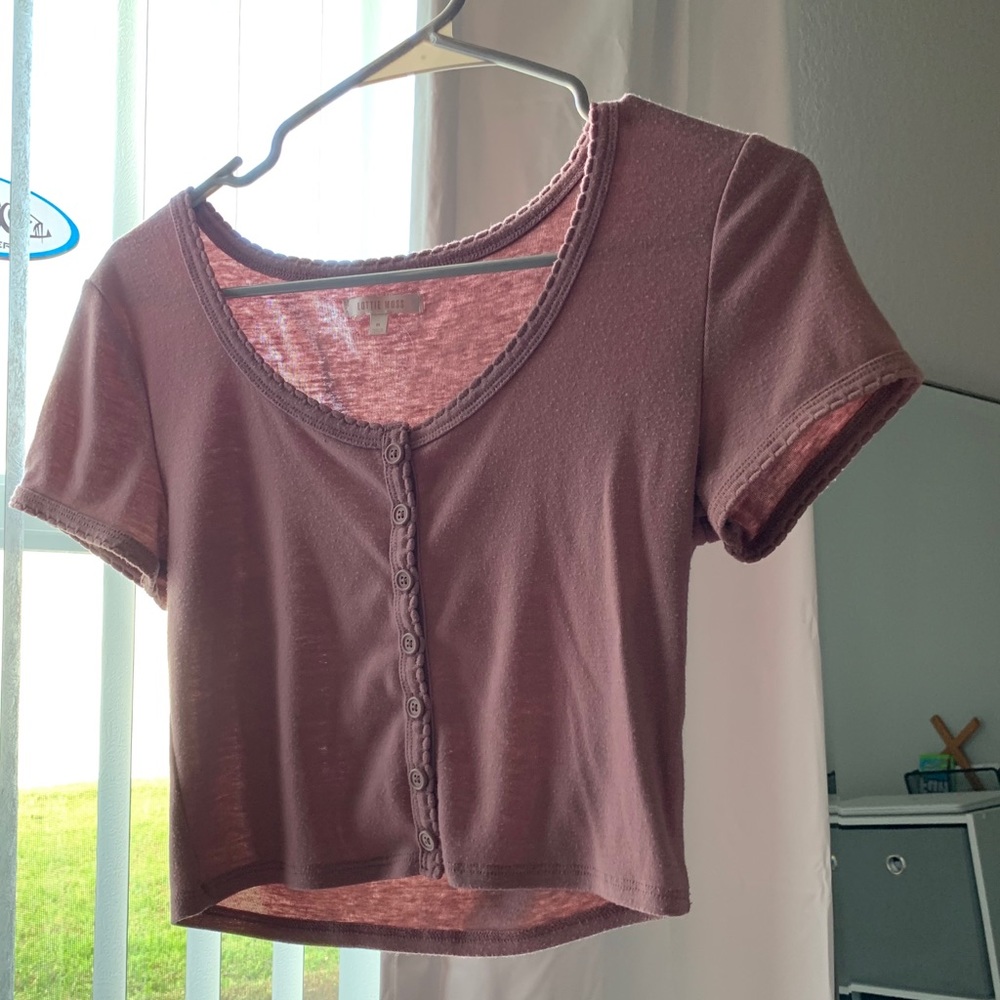 Purple crop top